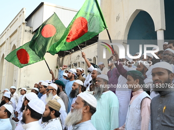 Activists of the Islami Andolon Bangladesh party stage a protest rally against the attack on the Bangladesh Assistant High Commission in Aga...