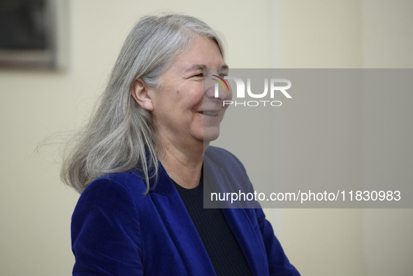 Secretary-General of the Council of the European Union (EU) Therese Blanchet arrives at the meeting with Polish Prime Minister Donald Tusk i...