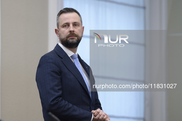 Polish Deputy Prime Minister and Defence Minister Wladyslaw Kosiniak-Kamysz looks on before a cabinet meeting with Polish Prime Minister Don...