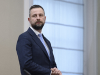 Polish Deputy Prime Minister and Defence Minister Wladyslaw Kosiniak-Kamysz looks on before a cabinet meeting with Polish Prime Minister Don...