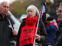 Retirees participate in a rally to call for pensions to be raised with inflation in Paris, France, on December 3, 2024, near the Prime Minis...