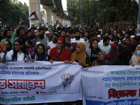 Activists of the Jatiya Nagarik Committee stage a protest rally against the attack on the Bangladesh Assistant High Commission in Agartala a...