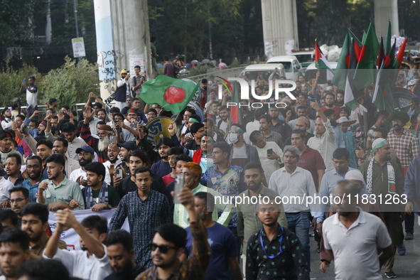 Activists of the Jatiya Nagarik Committee stage a protest rally against the attack on the Bangladesh Assistant High Commission in Agartala a...