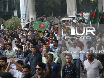 Activists of the Jatiya Nagarik Committee stage a protest rally against the attack on the Bangladesh Assistant High Commission in Agartala a...