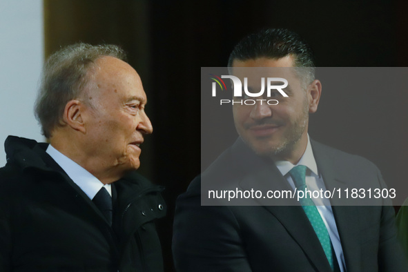 Secretary of Security and Citizen Protection Omar Garcia Harfuch and Attorney General Alejandro Gertz Manero participate in the national sec...