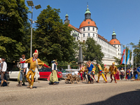 In Neuburg an der Donau, Germany, on July 9, 2023, the city hosts a grand historical parade as part of its annual castle festival. Around 2,...