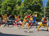 In Neuburg an der Donau, Germany, on July 9, 2023, the city hosts a grand historical parade as part of its annual castle festival. Around 2,...