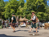 In Neuburg an der Donau, Germany, on July 9, 2023, the city hosts a grand historical parade as part of its annual castle festival. Around 2,...