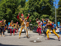 In Neuburg an der Donau, Germany, on July 9, 2023, the city hosts a grand historical parade as part of its annual castle festival. Around 2,...