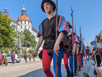 In Neuburg an der Donau, Germany, on July 9, 2023, the city hosts a grand historical parade as part of its annual castle festival. Around 2,...