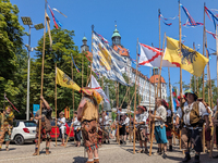 In Neuburg an der Donau, Germany, on July 9, 2023, the city hosts a grand historical parade as part of its annual castle festival. Around 2,...