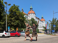 In Neuburg an der Donau, Germany, on July 9, 2023, the city hosts a grand historical parade as part of its annual castle festival. Around 2,...