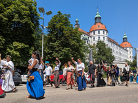 In Neuburg an der Donau, Germany, on July 9, 2023, the city hosts a grand historical parade as part of its annual castle festival. Around 2,...