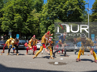 In Neuburg an der Donau, Germany, on July 9, 2023, the city hosts a grand historical parade as part of its annual castle festival. Around 2,...