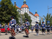 In Neuburg an der Donau, Germany, on July 9, 2023, the city hosts a grand historical parade as part of its annual castle festival. Around 2,...