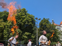 In Neuburg an der Donau, Germany, on July 9, 2023, the city hosts a grand historical parade as part of its annual castle festival. Around 2,...