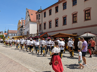 In Neuburg an der Donau, Germany, on July 9, 2023, the city hosts a grand historical parade as part of its annual castle festival. Around 2,...