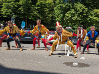 In Neuburg an der Donau, Germany, on July 9, 2023, the city hosts a grand historical parade as part of its annual castle festival. Around 2,...