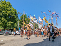 In Neuburg an der Donau, Germany, on July 9, 2023, the city hosts a grand historical parade as part of its annual castle festival. Around 2,...