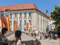 In Neuburg an der Donau, Germany, on July 9, 2023, the city hosts a grand historical parade as part of its annual castle festival. Around 2,...