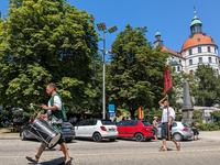 In Neuburg an der Donau, Germany, on July 9, 2023, the city hosts a grand historical parade as part of its annual castle festival. Around 2,...