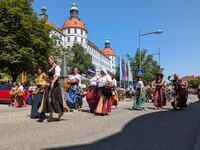 In Neuburg an der Donau, Germany, on July 9, 2023, the city hosts a grand historical parade as part of its annual castle festival. Around 2,...