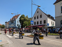 In Neuburg an der Donau, Germany, on July 9, 2023, the city hosts a grand historical parade as part of its annual castle festival. Around 2,...