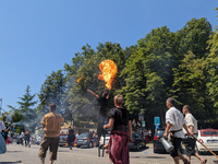 In Neuburg an der Donau, Germany, on July 9, 2023, the city hosts a grand historical parade as part of its annual castle festival. Around 2,...