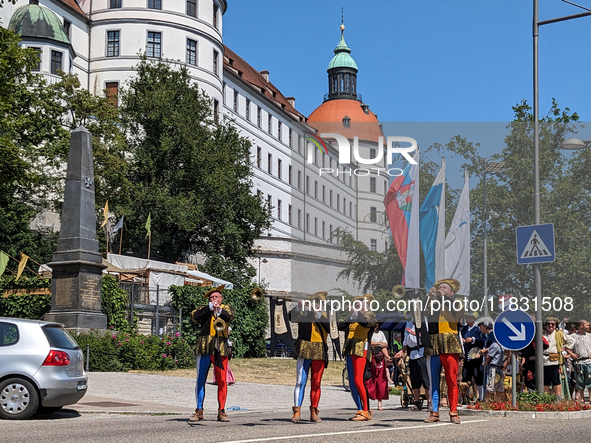 In Neuburg an der Donau, Germany, on July 9, 2023, the city hosts a grand historical parade as part of its annual castle festival. Around 2,...