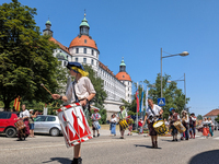 In Neuburg an der Donau, Germany, on July 9, 2023, the city hosts a grand historical parade as part of its annual castle festival. Around 2,...