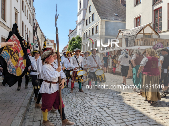 In Neuburg an der Donau, Germany, on July 9, 2023, the city hosts a grand historical parade as part of its annual castle festival. Around 2,...