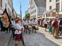 In Neuburg an der Donau, Germany, on July 9, 2023, the city hosts a grand historical parade as part of its annual castle festival. Around 2,...