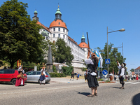 In Neuburg an der Donau, Germany, on July 9, 2023, the city hosts a grand historical parade as part of its annual castle festival. Around 2,...