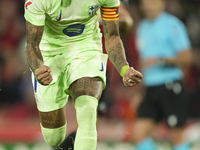 Raphinha right winger of Barcelona and Brazil celebrates after scoring his sides first  goal during the La Liga match between RCD Mallorca a...