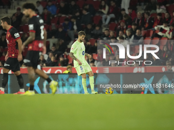 during the La Liga match between RCD Mallorca and FC Barcelona at Estadi de Son Moix on December 3, 2024 in Mallorca, Spain.  (