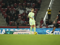 during the La Liga match between RCD Mallorca and FC Barcelona at Estadi de Son Moix on December 3, 2024 in Mallorca, Spain.  (