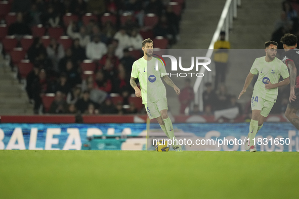 during the La Liga match between RCD Mallorca and FC Barcelona at Estadi de Son Moix on December 3, 2024 in Mallorca, Spain.  