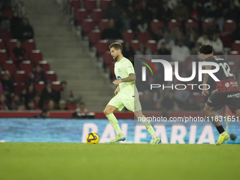 during the La Liga match between RCD Mallorca and FC Barcelona at Estadi de Son Moix on December 3, 2024 in Mallorca, Spain.  (