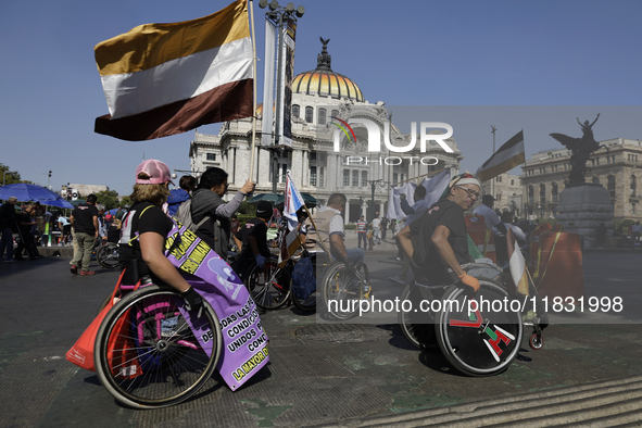 On December 3, 2024, in Mexico City, Mexico, people with disabilities demonstrate on the International Day of Persons with Disabilities. The...