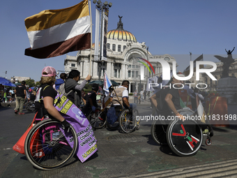 On December 3, 2024, in Mexico City, Mexico, people with disabilities demonstrate on the International Day of Persons with Disabilities. The...