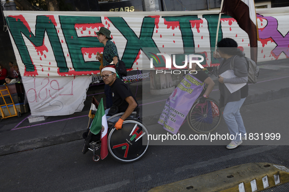 On December 3, 2024, in Mexico City, Mexico, people with disabilities demonstrate on the International Day of Persons with Disabilities. The...