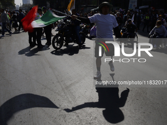 On December 3, 2024, in Mexico City, Mexico, people with disabilities demonstrate on the International Day of Persons with Disabilities. The...