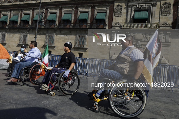 On December 3, 2024, in Mexico City, Mexico, people with disabilities demonstrate on the International Day of Persons with Disabilities. The...