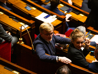 Marc Fesneau, President of the Les Democrates group, is seen during the questions to the government session at the National Assembly in Pari...