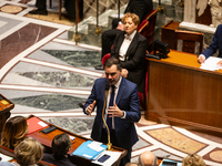 Laurent Saint-Martin, Minister attached to the Prime Minister, responsible for the Budget and Public Accounts, speaks during the questions t...