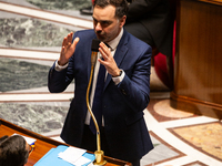 Laurent Saint-Martin, Minister attached to the Prime Minister, responsible for the Budget and Public Accounts, speaks during the questions t...