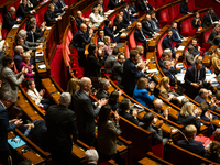 A general view of the National Assembly during the session of questions to the government in Paris, France, on March 12, 2024. (