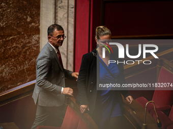 Mathilde Panot, President of the La France Insoumise group, is seen during the session of questions to the government at the National Assemb...