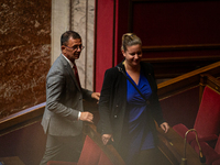 Mathilde Panot, President of the La France Insoumise group, is seen during the session of questions to the government at the National Assemb...