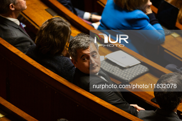 Gerald Darmanin, deputy of the Ensemble pour la Republique group, is seen during the session of questions to the government at the National...